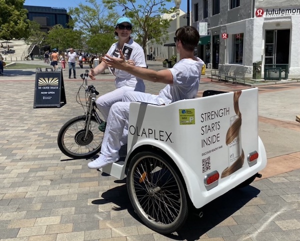 Pedicab street team advertising